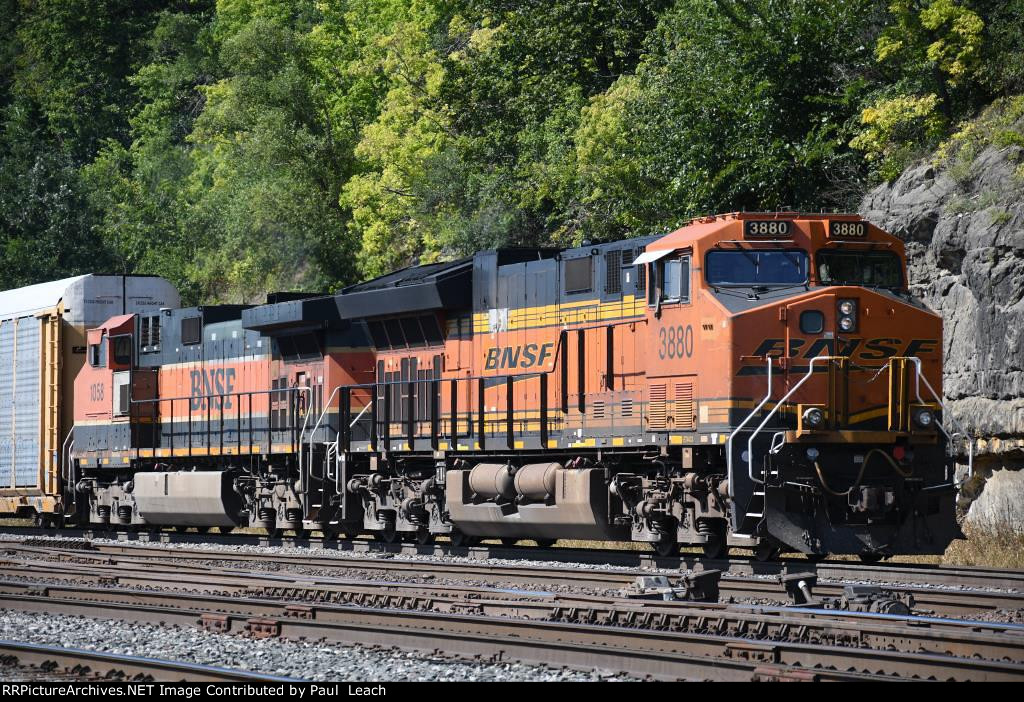 Eastbound vehicle train